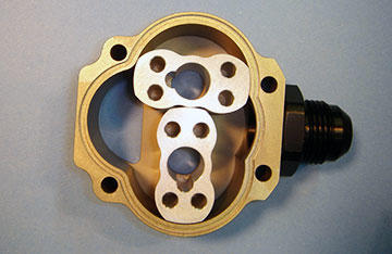 EPRE’s NASCAR oil pump scavenge section housing with rotors.