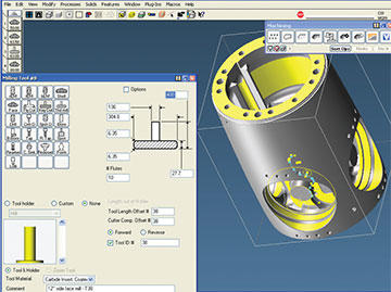 Hub toolpath programmed in GibbsCAM