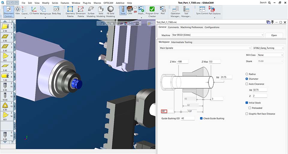 Swiss-type machining